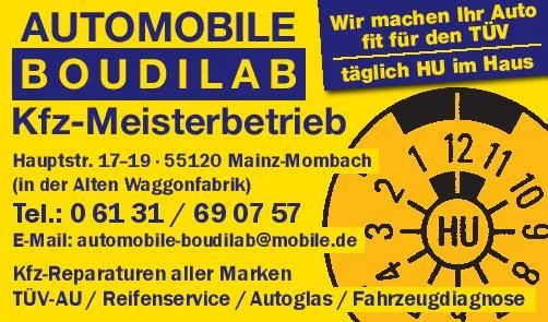 KFZ-Werkstätten Automobile Boudilab KFZ-Meisterbetrieb Mainz