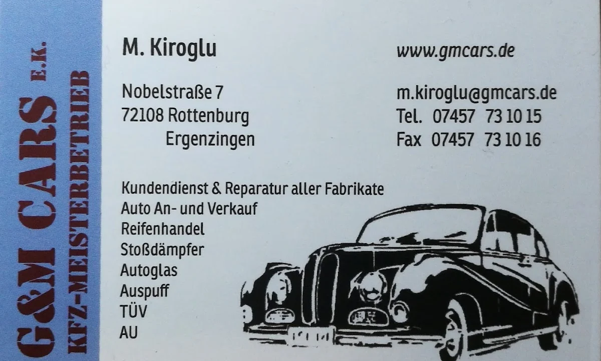 KFZ-Werkstätten G & M Cars E.k. Tübingen