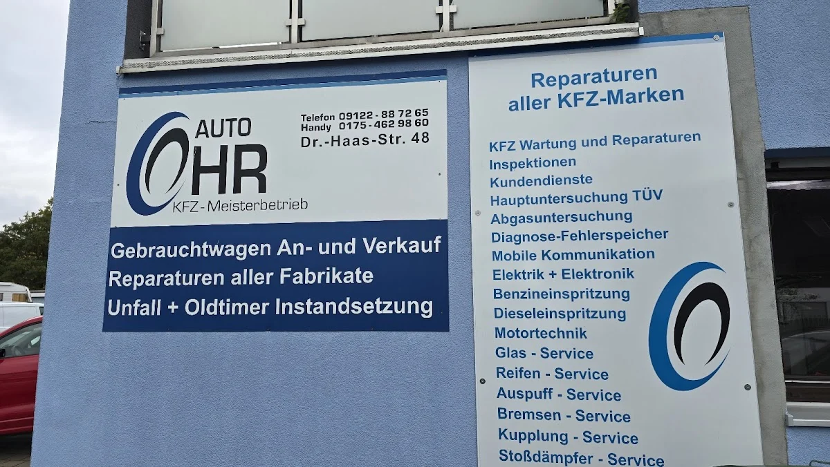 KFZ-Werkstätten Herr Frank Ohr Kraftfahrzeugtechnikermeister Schwabach