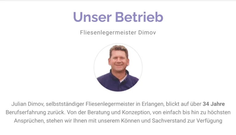 Julian Dimov - Fliesenleger Meisterbetrieb Erlangen