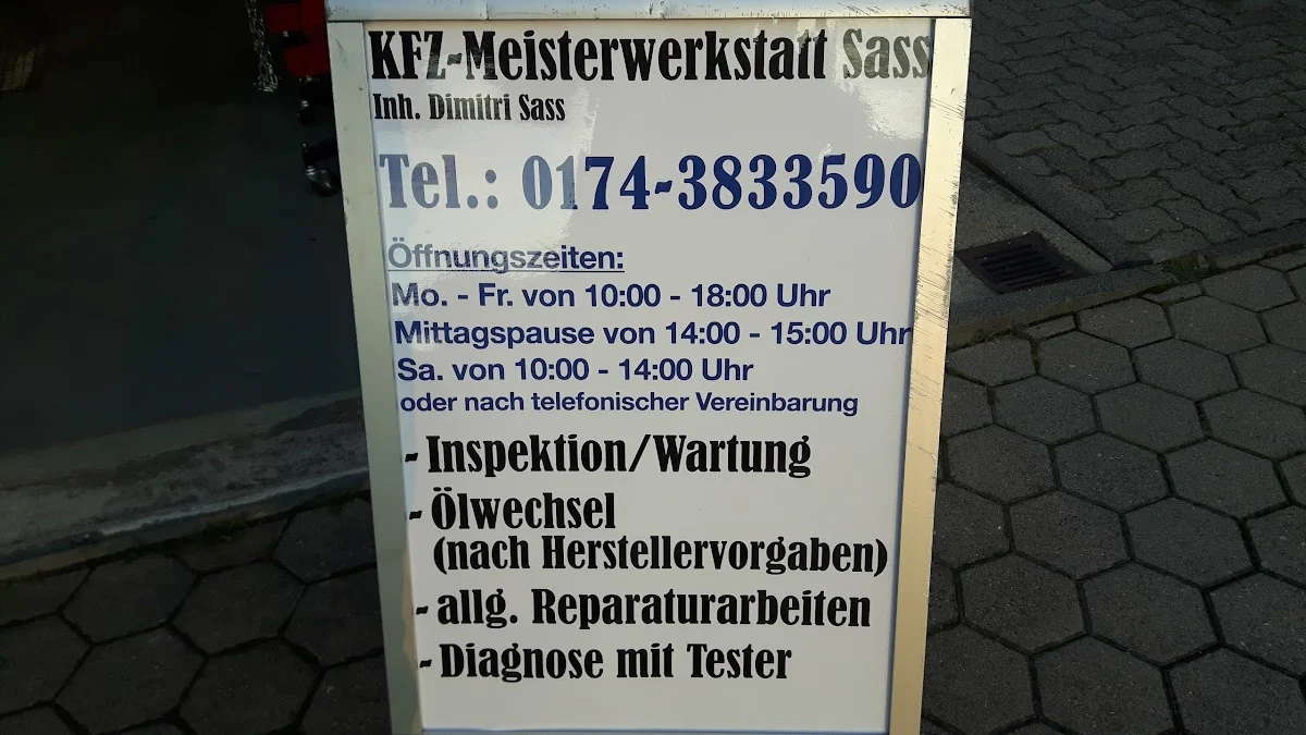 KFZ-Werkstätten KFZ Meisterwerkstatt Sass Aschaffenburg