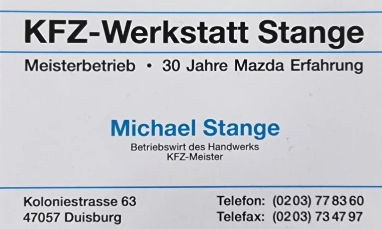 KfZ Werkstatt Stange