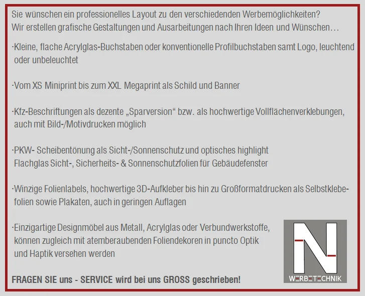 Fensterbauer N-WERBETECHNIK Ingolstadt