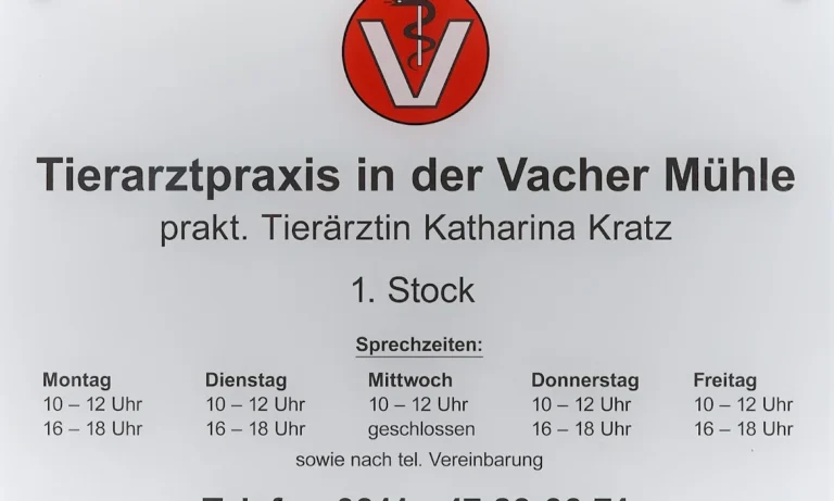 Tierarztpraxis in der Vacher Mühle Tierärztin Katharina Kratz