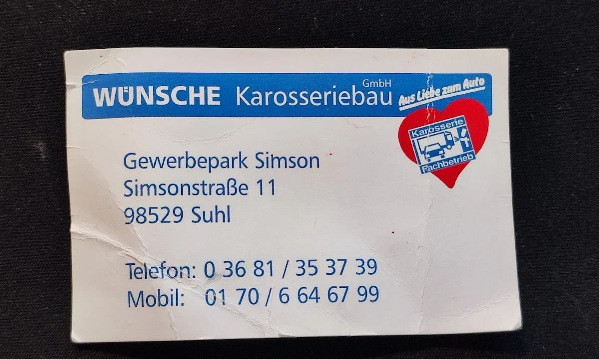 KFZ-Werkstätten Wünsche Karosseriebau GmbH Suhl